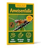 Ameisenfalle mit Spezial-Lockstoff – 9x Stück – Klebefalle zur Überwachung – Umweltbewusste und Giftfreie Ameisenköder Dose – Große und stark haftende Klebefläche – Umweltfreundlich & Haustiergeeig