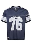 Recovered Seattle Seahawks Navy NFL Oversized Jersey Trikot Mesh Relaxed Top - 4XL