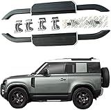 LiLiHeng Auto Trittbretter Seitenschweller für Defender L663 2020 2021, Seitenschürze Aluminium Halterungen Auto Dekoration Zubehö