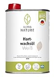 ULTRA NATURE Hartwachsöl 0,25L, Vegan, Bio, Lösemittelfrei, Weiss, Fussbodenöl, Holzöl, Möbelö