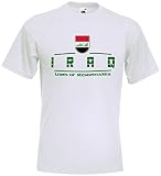 AkyTEX Irak Iraq Fanshirt T-Shirt WM2018 Weiß S