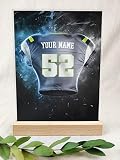 Seattle Fanartikel Acryl Tafel - Personalisiertes Geschenk, Football, American Football, Geschenke Jungen, Fanartikel, Fanartikel Kinder, Fan Geschenke, Seattle Trikot für Seattle-F