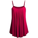 Seidentop Mit Spitze Sommer-Frauen-lose Camisole-Damen-Normallack-Trägershirts plus Größe Rollkragen Einsatz (G, XXXXXL)