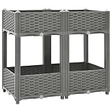 pflanztrog,blumentopf Gross draussen,Hochbeet 80x40x71 cm PolypropylenGeeignet für Garten, Terrasse, Schlafzimmer, W