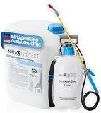Nanoprotect Steinimprägnierung inkl. Drucksprüher | 10 L für ca. 80 – 120 m² | Vorbeugend gegen Grünbelag und Schmutz | Ideal für Pflastersteine, Beton und N