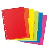 Herlitz 11078078 Register 6-teilig, A4, farbintensiver Manilak