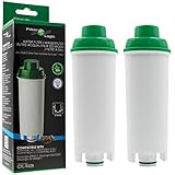 FilterLogic CFL-950B | 2x Wasserfilter kompatibel mit DeLonghi DLS C002, DLSC002 Filterpatrone für Magnifica, Rivelia, Eletta, Primadonna, Maestosa, Dinamica, Autentica, ECAM