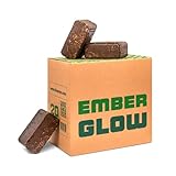 BIOENEX Emberglow Nachtbriketts | Bis zu 8 Stunden Wärme | Jeder Brikett-Karton enthält 20 Briketts und wiegt 20 kg | Kompatibel mit Allen holzbefeuerten Geräten 1 x 20kg