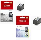 2x Canon Pixma MX340 Original Druckerpatronen - Schwarz+Farbe (Cyan, Magenta, Gelb)