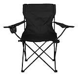 Nexos Angelstuhl Anglerstuhl Faltstuhl Campingstuhl Klappstuhl mit Armlehne und Getränkehalter praktisch robust leicht schw