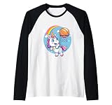 Basketball-Liebhaber-Zeichnung mit süßem Einhorn-Motiv Rag