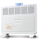 HSWOYEA Konvektorheizung Elektro, Elektrokonvektorheizung mit Thermostat, 1600 Watt/2000 Watt, Energiesparheizung, Elektroradiator, mobil für Räume bis 30 Quadratmeter, weiß, 5 Stück