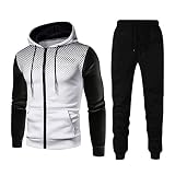 JokeLomple Trainingsanzug Herren Classico - Schlichter & Bequemer Hooded Track Suit Tracksuit 2 Piece Fitness-Studio Sind Atmungsaktiv 2-Teilig Tracksuit mit Hoodie und Sp