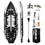 Spatium Aufblasbares Stand-Up-Paddle-Board mit allem Zubehör, 299 kg Kapazität, Angeln, Kajak, Kamerahalterung, Geschenkideen, 299 kg Kap