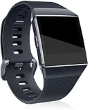 Sago Kompatibel mit Fitbit Ionic Armband Ersatzband Classic Metallschnalle Armband Damen Herren Groß (17 cm – 20,6 cm), Schw