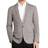 RUMAOZIA Herren Sakko Sportlich Modern Business Anzugjacke Freizeit Blazer Business Kostüm Regular Fit Anzugjacken Festliche Festival Party Jacke Leichte Knöpfe Anzugsakko Hochzeit Jackett M