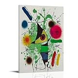 OqcEha Joan Miro The Singing Fish Surrealismus Kunstwerk Poster Gemälde Wohnkultur Wandkunst Hängend Bild Druck Schlafzimmer Dekorative Gemälde Zimmer Ästhetisch 50 x 75