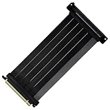 Cooler Master MasterAccessory Riser-Kabel PCIe 4.0 x16 200 mm V2 – EMI-abgeschirmtes, ultraflexibles TPE-Kabel, verstärkte PCI-Steckplätze, Gold-Pin-Anschlüsse, schützendes ABS-Gehäuse – Schw