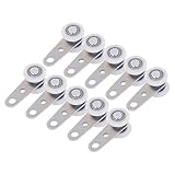 LOCADENCE 10 Stück Riemenscheibe, 44 mm Länge, Geräuschlos, Edelstahl, Abnehmbar, mit 2 Nylonrädern für Schiebetüren, Schiebefenster, Schränke, Einfache I