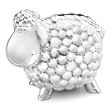 SILBERKANNE Spardose Schaf 11x8x9 cm Premium Silber Plated edel versilbert in Top Verarbeitung. Fertig zum verschenken mit schicker Geschenkverpackung