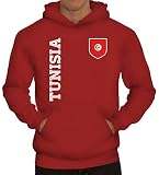 Tunesien Fußball WM Fanshirt Gruppen Herren Hoodie Männer Kapuzenpullover Fan Trikot Tunisia, Größe: M,R