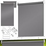 KESSER® Senkrechtmarkise Vertikalmarkise Balkonmarkise 140 x 240 cm Sichtschutz Sonnenschutz Seitenrollo Beschattung, Balkonrollo Stabil und wetterbeständig, für Balkon, Terrasse, Garten, G