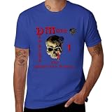 De$pe*Che T-Shirt aus Baumwolle mit Logo, Mo$de Herren-T-Shirt, lässig, Rundhalsausschnitt, kurzärmelig, Merch für Männer, Fans, Geschenke, Tops, Blauer Stil, M