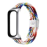 Nylon Armband Kompatibel mit Samsung Galaxy Fit 2 Armband Für Herren Damen Sport Stoff Ersatzband mit Uhrenarmband Für Samsung Galaxy Fit 2 (Regenbogen)