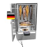 NOWOSmoker Edelstahl Räucherofen -Doppelwandig Isoliert- Spitzenqualität Made in Germany - Elektrischer Räucherschrank - 80cm Smoker Warm- & Kalträuchern - Optional Holz/Gas - Viel Zubehö