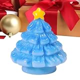 Miniatur-Weihnachtsbäume aus Kunstharz, Mini-Weihnachtsbäume für Schreibtisch, Schlafzimmer, Wohnzimmer, Innenraum, Ablage, V