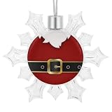 Hiseng Weihnachtsbaumschmuck Weihnachtskugeln, Christbaumkugeln, Festival Christbaumschmuck, Drinnen und Draußen Party Hängen Weihnachtsbaum Deko Mehrweg Baumschmuck Weihnachten (1pc,Karmesinrot)