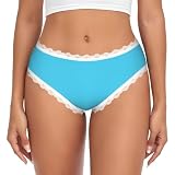 Karibikblaue Unterhose für Damen, Spitzen-Slips für sexy F
