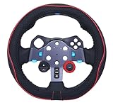 DuoDuoBling D Lenkradbezug Racing Game Zubehör 27 cm für PC, Xbox OneSeries X/S, G920 x920 G29 G923 G27 G25, PS4, PS3, PS5, Nintendo Switch (Schwarz Rot)