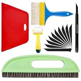 6-Teilig Tapezierwerkzeug, Tapezierset inklusive Tapezierbürste, Tapezieren, Rollen, Schneidwerkzeug, Tapetenglättungs Werkzeug, Tapeten Set für Klebekontakt, Malerb