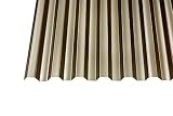 Polycarbonat Wellplatten Profilplatten Trapez 76/18 bronce ohne Struktur (2500 x 1040 mm)