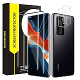 VSEER Schutzfolie für Panzerglas für Huawei P40 Pro 5G, 2+2 Stück 3D 9H Härte Anti-Öl Bläschenfrei P40 Pro Displayschutzfolie, HD-Klar Anti-Kratzen Panzer Schutz Glas für Huawei P40 Pro 5G F