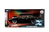 Jada Toys Fast and Furious Modellauto Dodge Charger R/T 1970 (schwarz) - Filmauto aus F&F 10 (Fast X) mit Teilen zum Öffnen, Maßstab 1:24 (20cm), für Fans ab 8 J