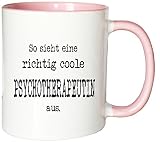 Mister Merchandise Kaffeetasse So Sieht eine richtig Coole Psychotherapeutin aus. Teetasse Becher, Farbe: Weiß-R