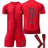 Generisch New 24 25 Bayern Red Home Fußball Jerseys Anzug Trikot Kinder Kids Mens 24/25 Soccer Sport Outfit Trainning Trikot Fussball Jungen T Shirt Shorts Socks Outdoor Football Jersey S