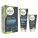 Veet Men Intim-Haarentfernungs-Set - Enthaarungscreme für den Intimbereich, für Männer - 100 ml Tube & 50 ml Pflegeb