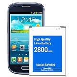 Akku für Samsung Galaxy S3, 2800mAh Ersatzakku mit Hohe Kapazität für Samsung Galaxy S3/S3 Neo GT-i9300 i9301 i9305 EB-L1G6LLU Handy Akku (Nicht für S3 Mini)
