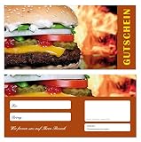 100 Stück Geschenkgutscheine (Hamburger-684) Gutscheine Gutscheinkarten für Gastronomie Bereiche wie Restaurant Gaststätte L
