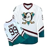 Yajun Adam Banks #99 Mighty Ducks Film Eishockey Trikots Jersey NHL Herren Sweatshirts Atmungsaktiv T-Shirt Bekleidung,XL