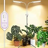 Secefeao Pflanzenlampen LED Vollspektrum, Pflanzenleuchte Pflanzenlicht mit Ständer Pflanzen LED Wachstumslampe für Pflanzen mit Zeitschaltuhr 3 Farbmodi 10 Lichtstärken (210 LEDs Stand)