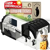 Motel Mouse Mausefalle Lebend - Einfach zu Bedienen, Einfach zu Reinigen, Wiederverwendbar, Berührungsfreie Freigabe Verbesserter Hochsensibler Auslösemechanismus - Mit Handbuch und Video auf D