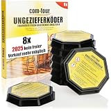 com-four® 8X Ungeziefer Köder-Falle, anwendungsfertige Köder-Dosen zur zuverlässigen Bekämpfung von Ungeziefer wie Schaben, Silb