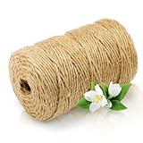 Abio Jute-Schnur 50m 2-3mm Jutegarn 50m Schnur reissfest 100% Natur Jute Kordel Deko Paketschnur Naturfaser Dekoration Verpackung Bindegarn Hanfschnur Spagat Hanfband Juteb