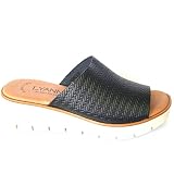 Genérico Lyanna 22802 Clogs aus Leder, Schwarz, weiche Gelsohle und gefüttert, Gummisohle, Riemen, Open Toe, Schwarz , 39 EU