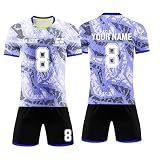 Deutschland Fußball Trikot mit eigenem Namen Logo Nummer Jungen Herren, Fussball Trikot Shors Set, Personalisierte Fußball Trikot Erw
