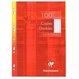 Clairefontaine 4791C Packung Kanzleibögen DIN A4 (gelocht, 400 Blatt, französische Lineatur) 1 Pack weiß